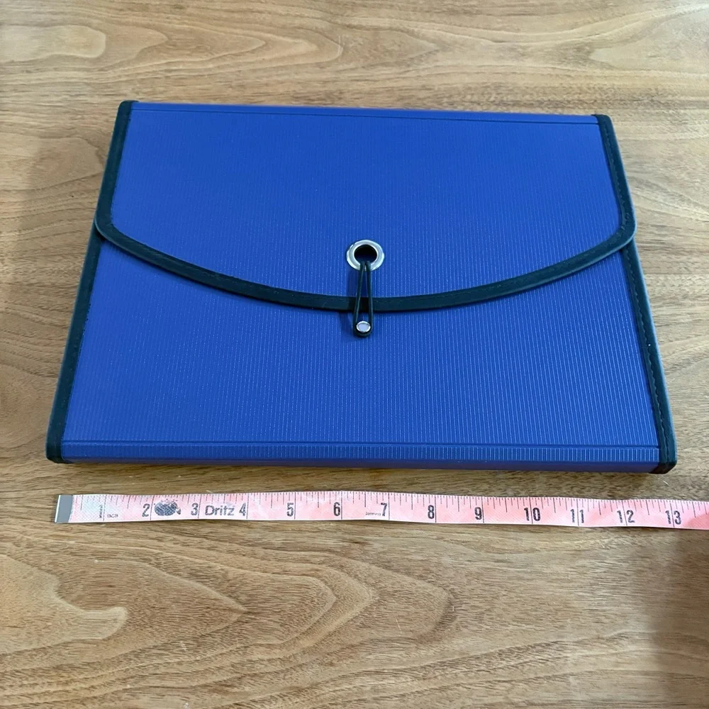 Blue Letter Size 8-Pocket Expanding File